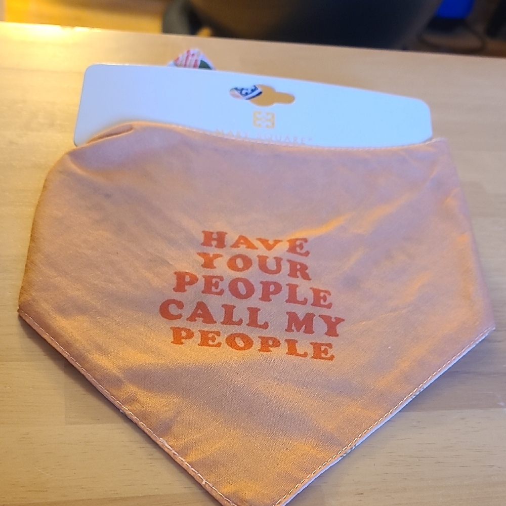 Orange Dog Bandana with Fun Slogan